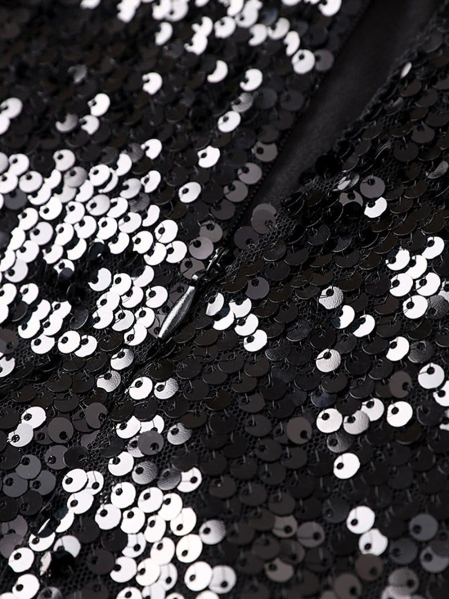 Shoulder Feather Backless - Fashionpara