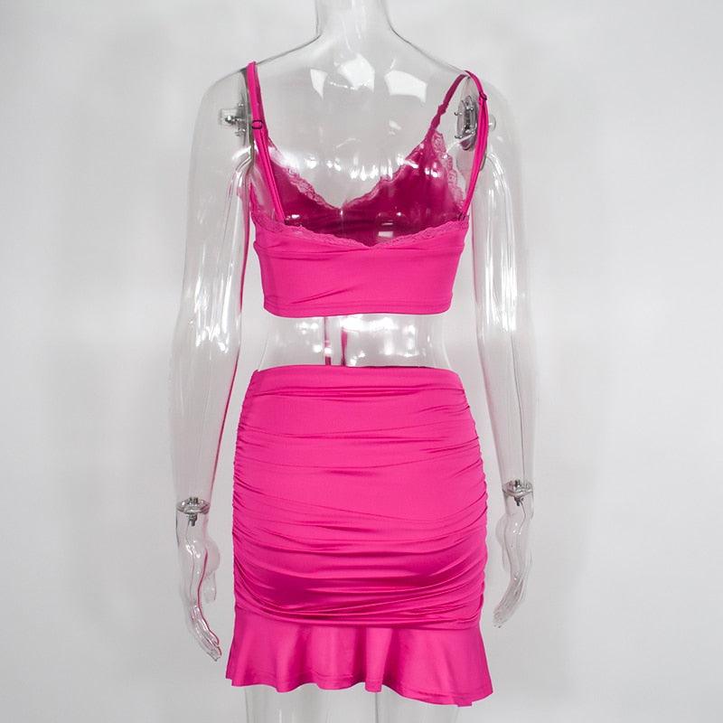 KittenAlarm - Shiloh Solid Cami Top & Skirt Set