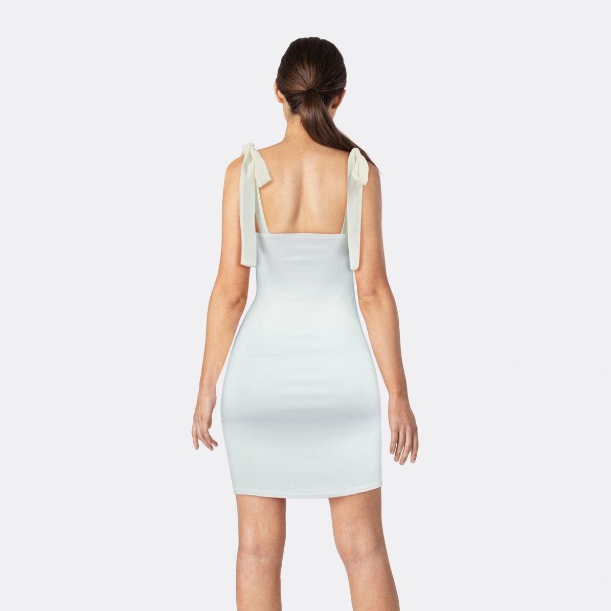 Chiffon Sweetheart Ruched Tie-Strap Corset Dress 9