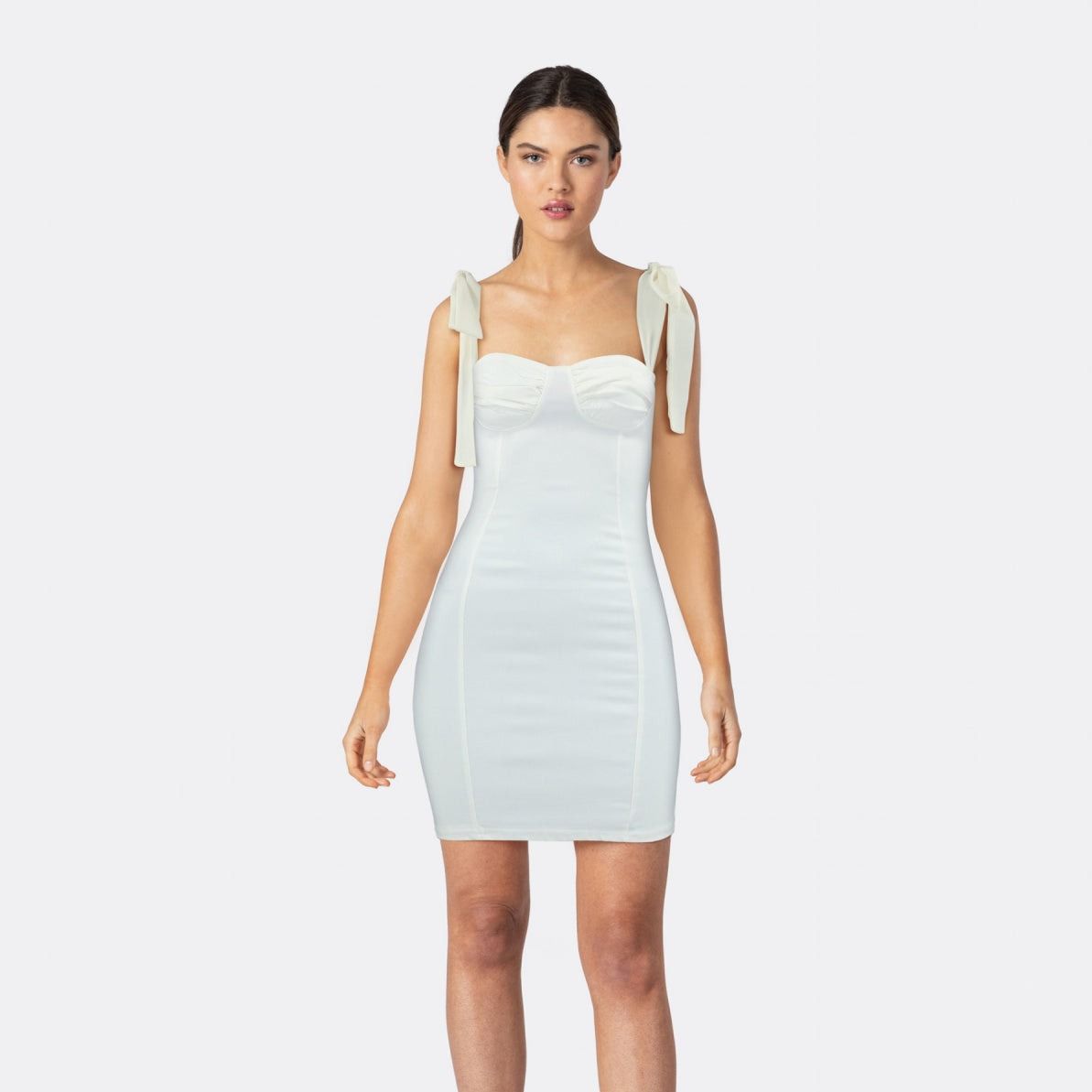 Ribbon Tie-Strap Sweetheart Corset Mini Dress 8