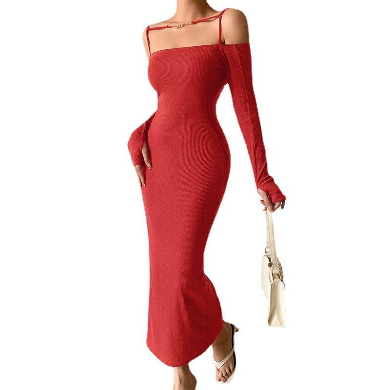 KittenAlarm - Skyla Sold Cold Shoulder Maxi Dress