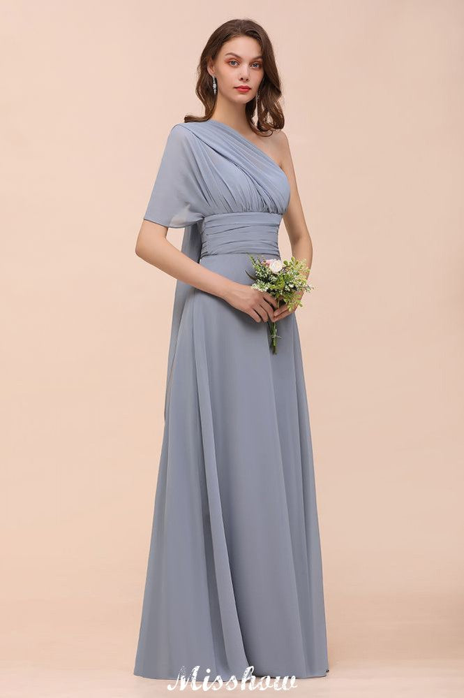 Sleeveless A-line Bridesmaid Dress Floor-Length Formal Dress