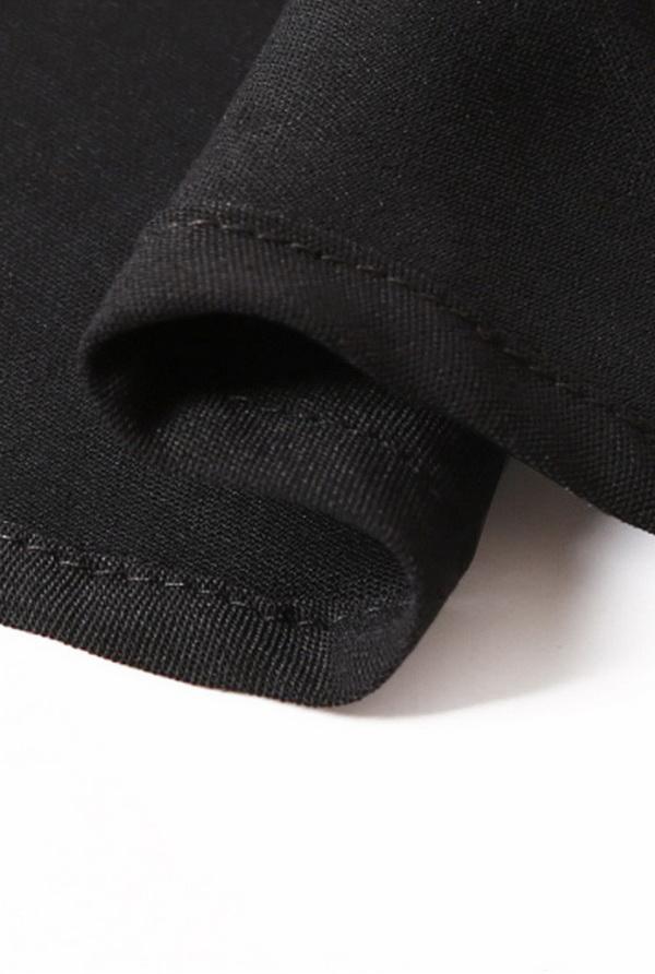 Sleeveless V-neck Single-button Pure-color Blouse - Fashionpara