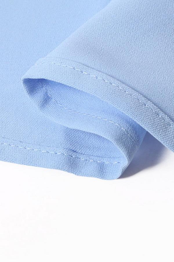 Sleeveless V-neck Single-button Pure-color Blouse - Fashionpara