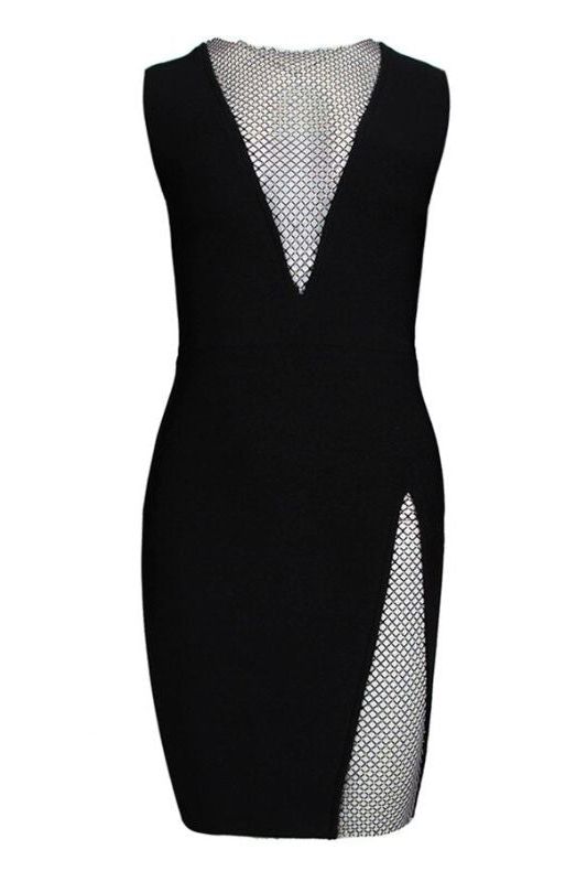 Sofie Bodycon Mini Dress - Classic Black - Fashionpara