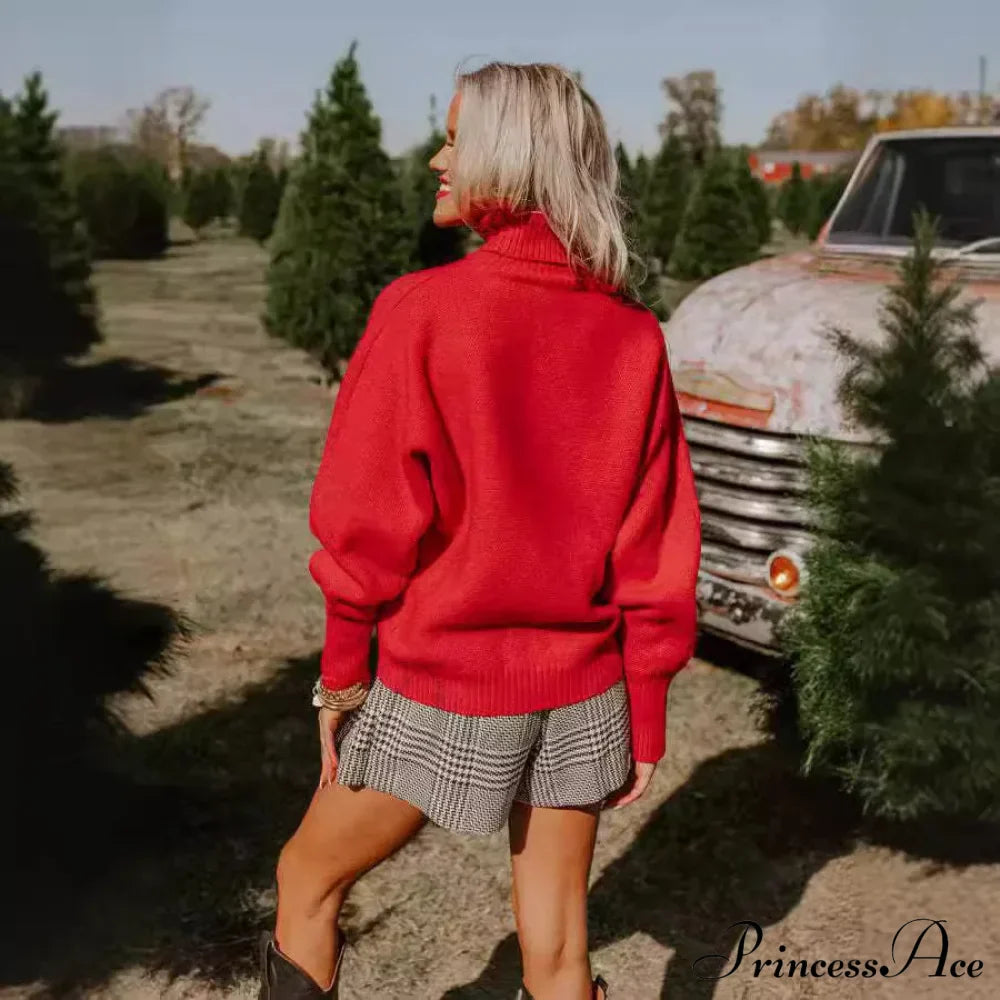 Soft Knitting New Christmas High Tie Chic New Christmas Sweater