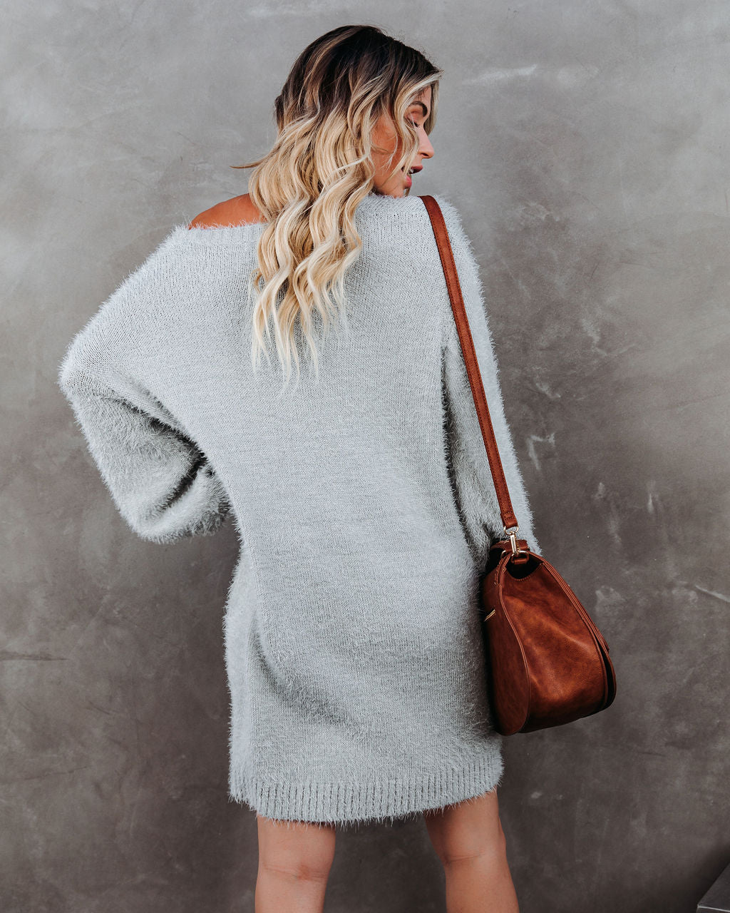 So In Love Knit Mini Dress in Elegant Heather Grey