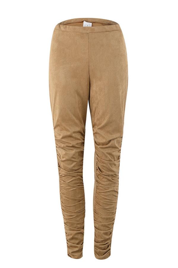 Solid Color Narrow Pants