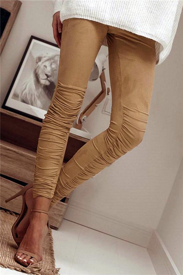 Solid Color Narrow Pants