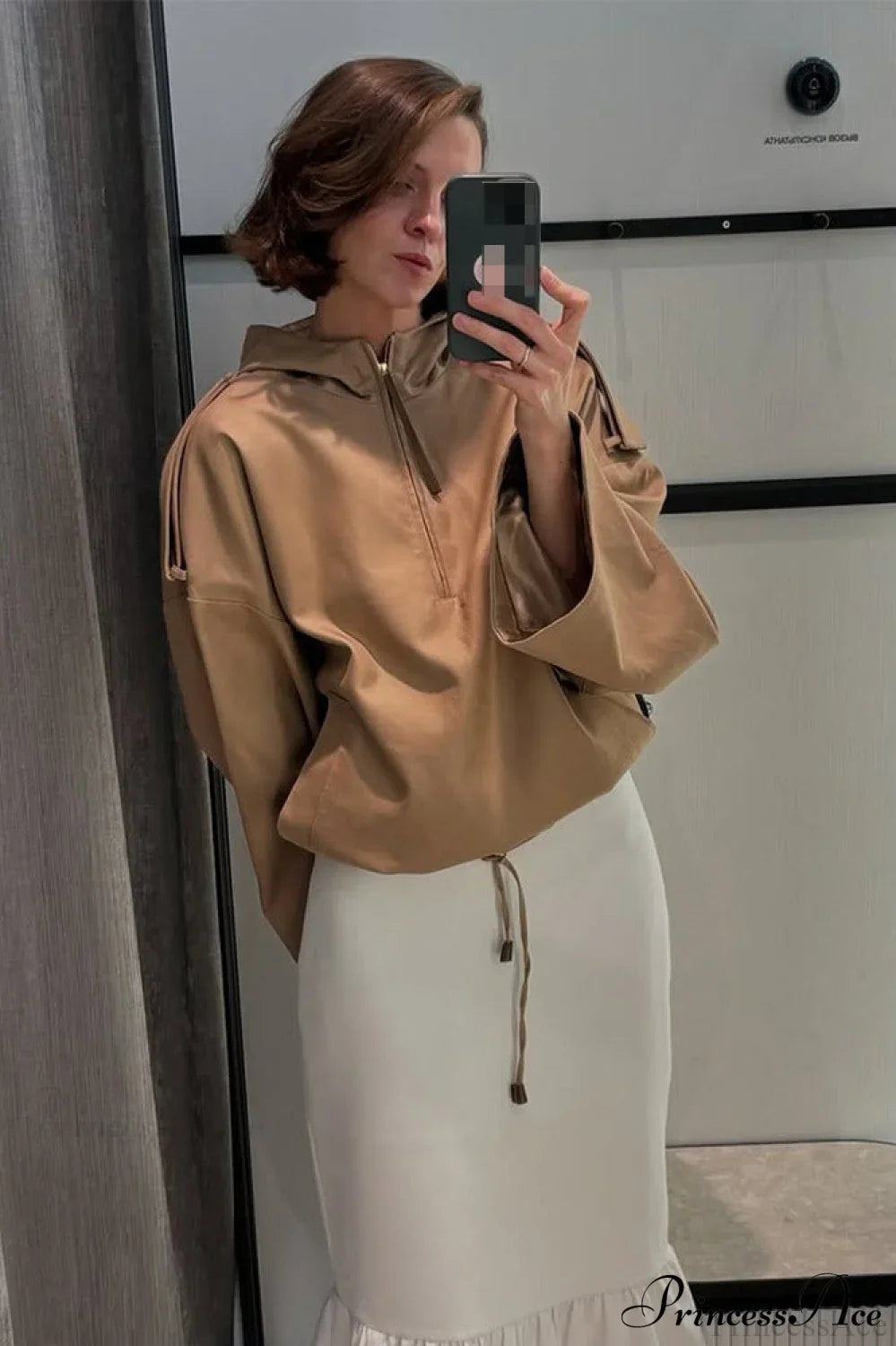 Solid Color Stylish Stand Collar Outdoor Hoodie