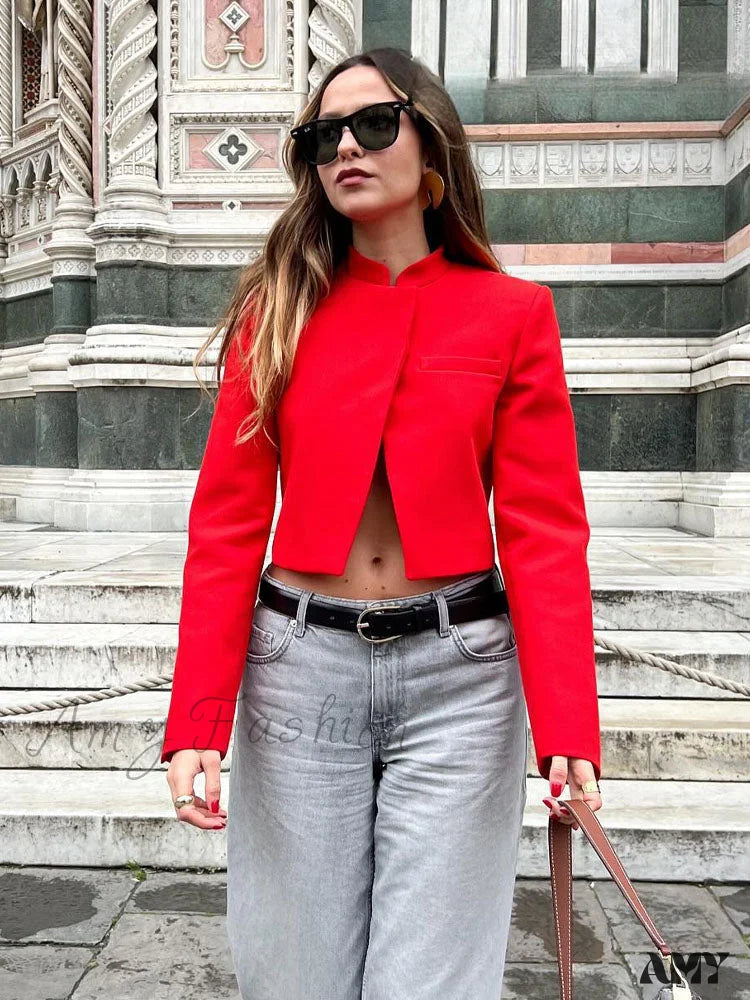 Spring Single Breasted Slim Blazer Office Cardigan Top Coat 2