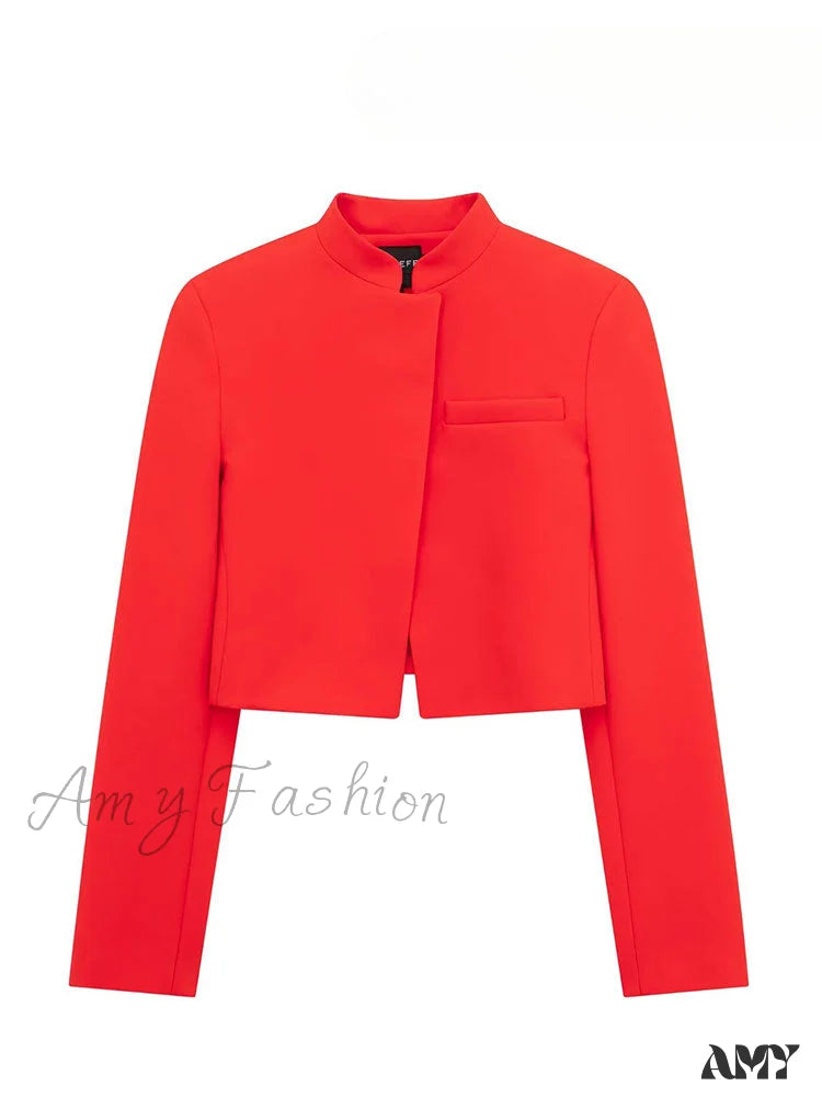 Spring Single Breasted Slim Blazer Office Cardigan Top Coat 4
