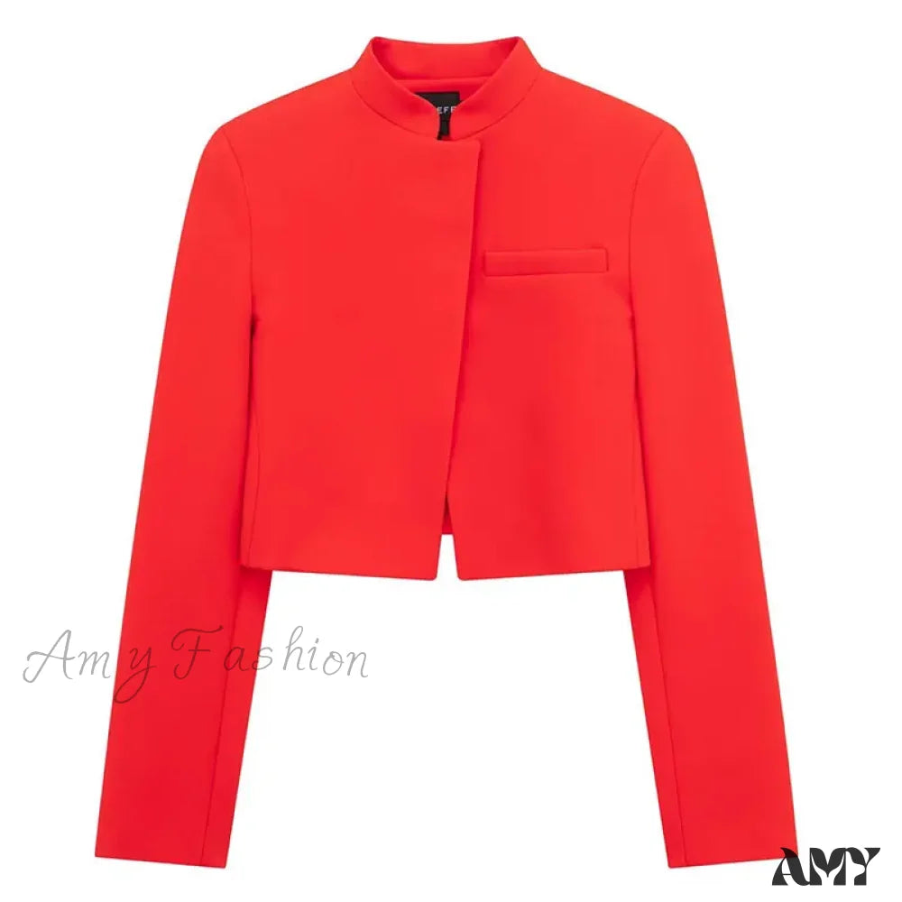 Spring Single Breasted Slim Blazer Office Cardigan Top Coat 5