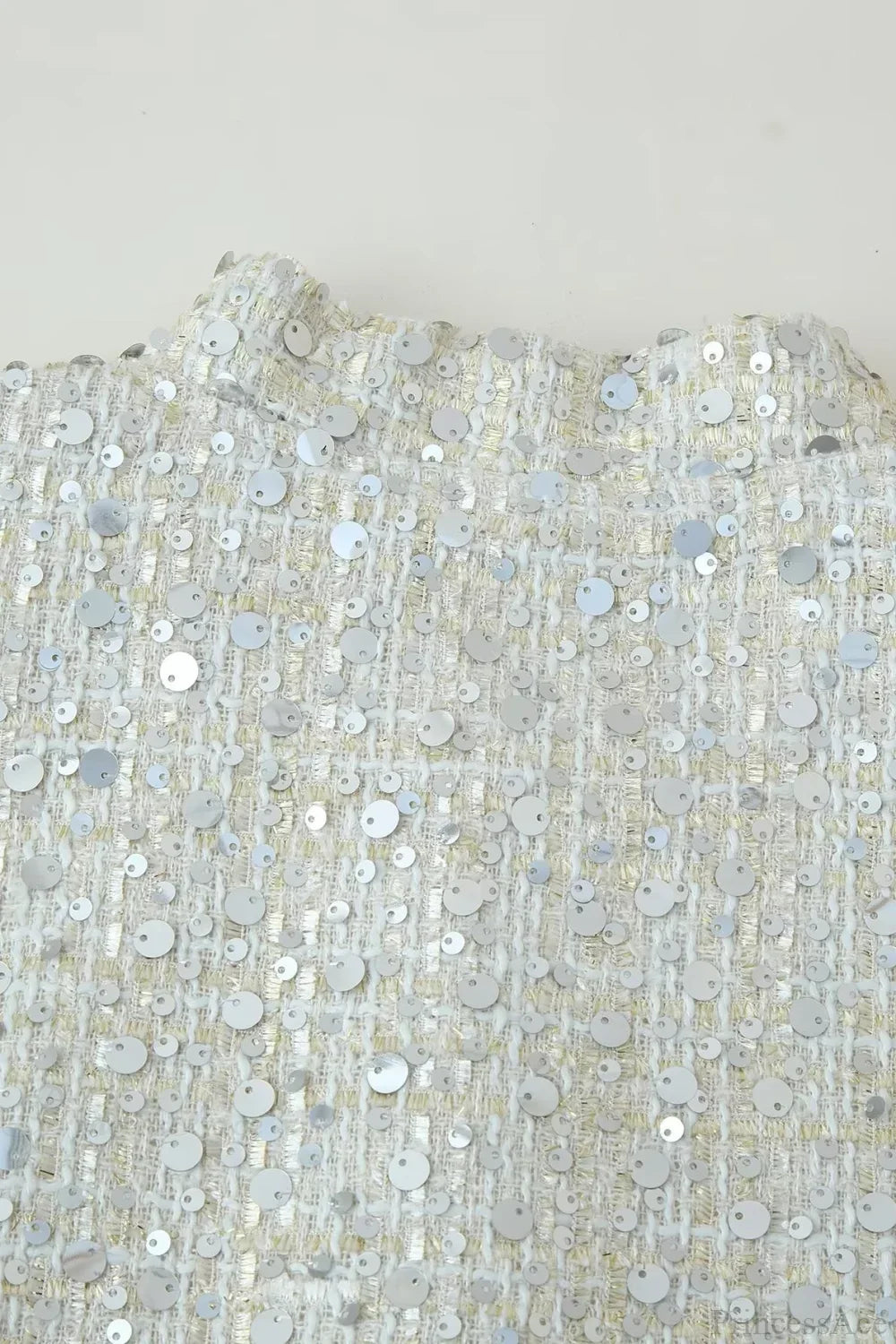 Stand Collar Sequin Long Sleeve Jacket 5