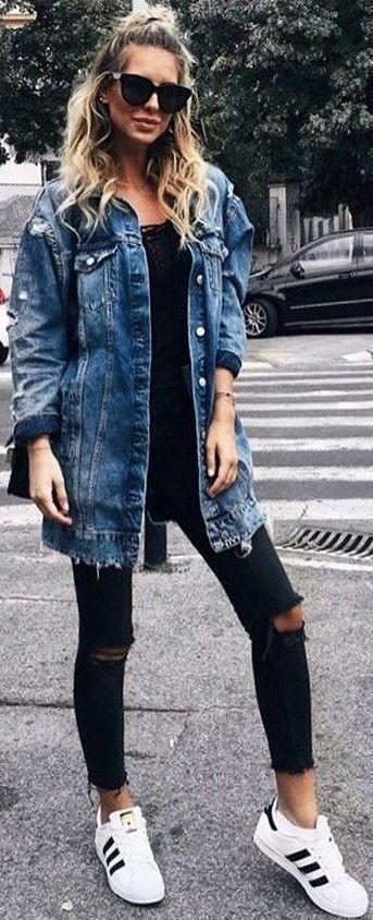 Frayed Edge Denim Jacket for Trendy Streetwear Style