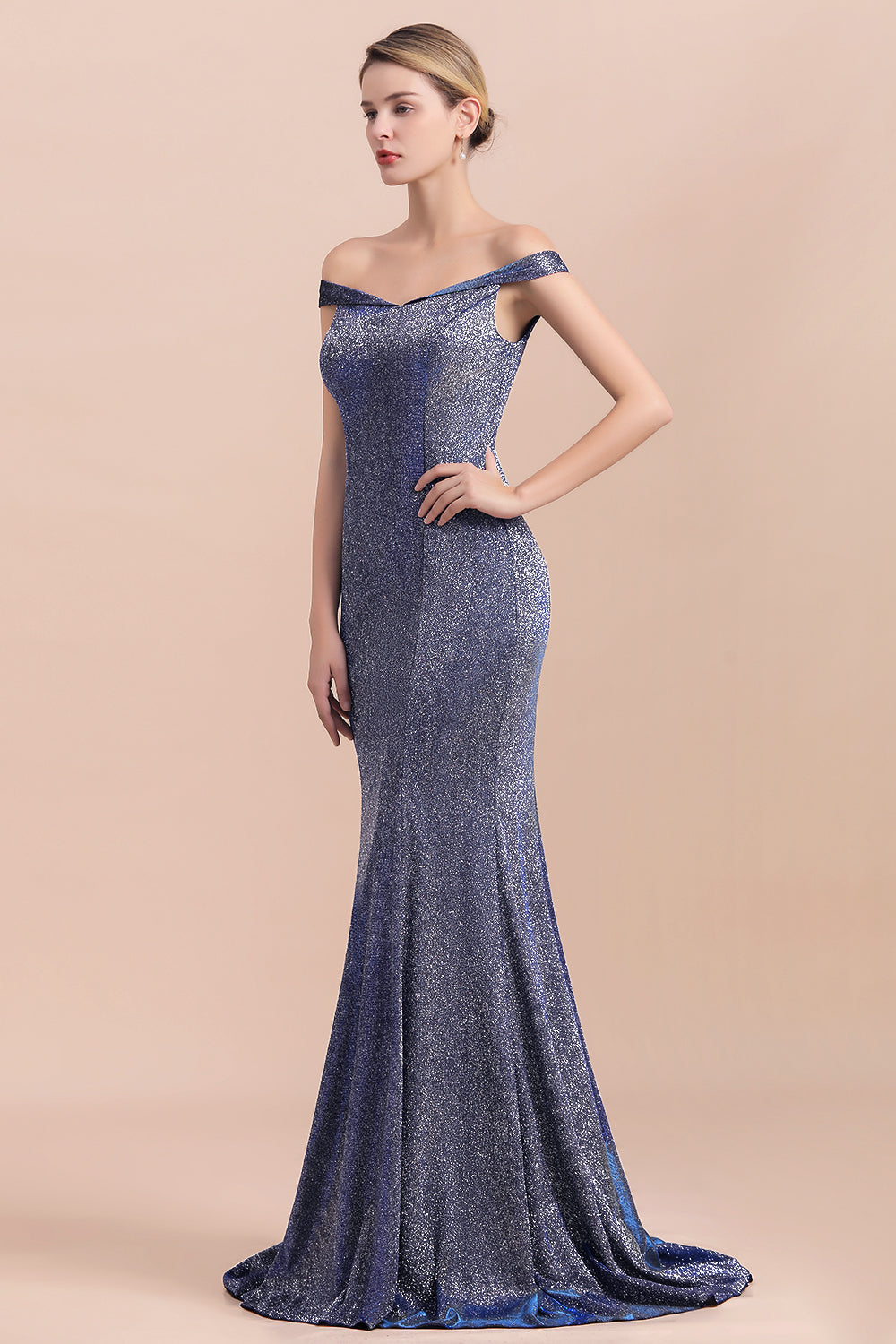 Stunning Off-the-Shoulder Mermaid Prom Dress Long Zipper Back - Fashionpara