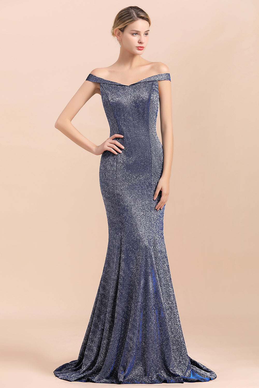 Stunning Off-the-Shoulder Mermaid Prom Dress Long Zipper Back - Fashionpara