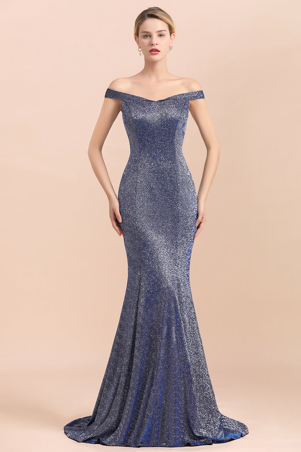 Stunning Off-the-Shoulder Mermaid Prom Dress Long Zipper Back - Fashionpara