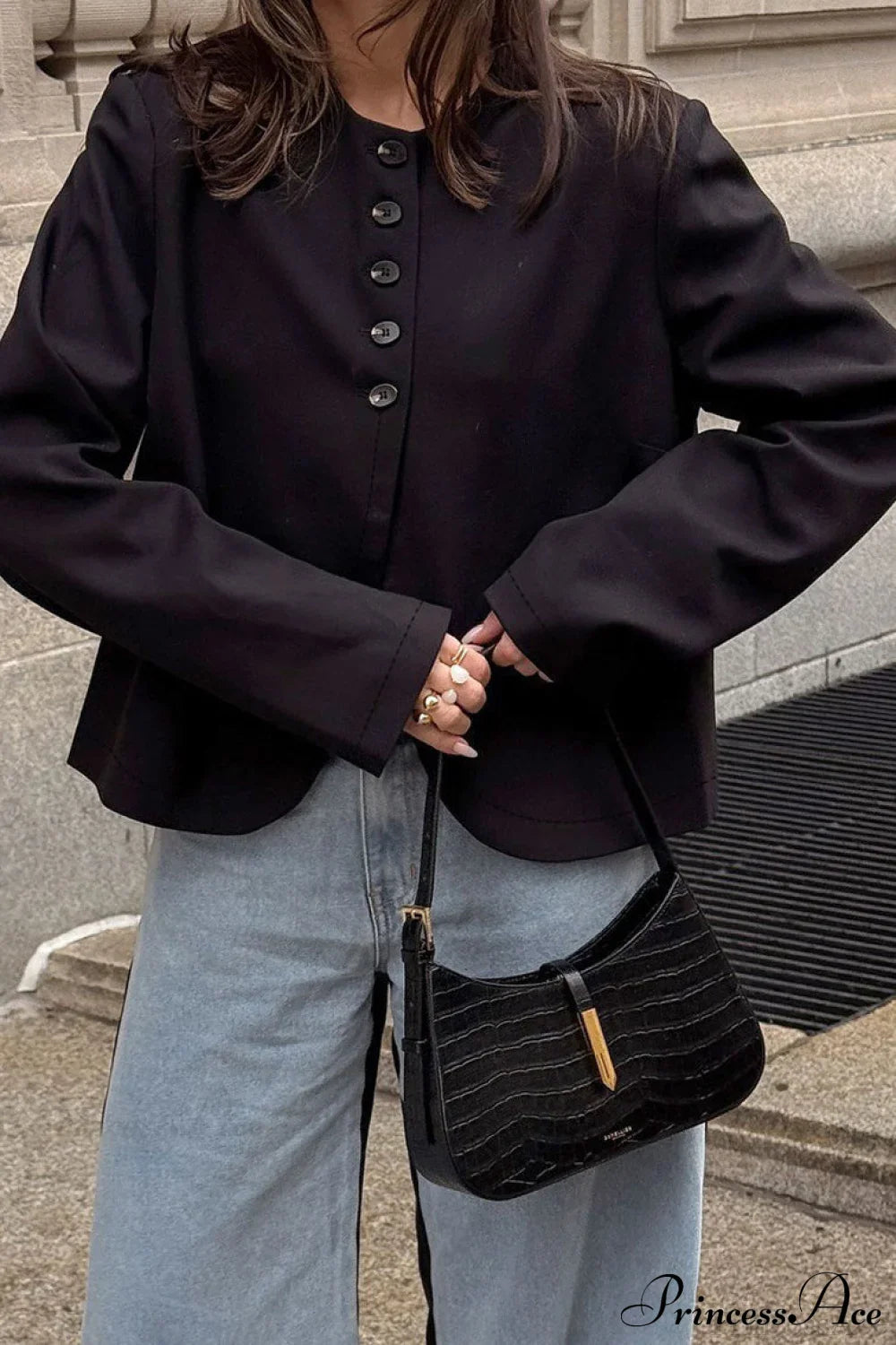 Elegant Suede Long Sleeve Coat for Timeless Style