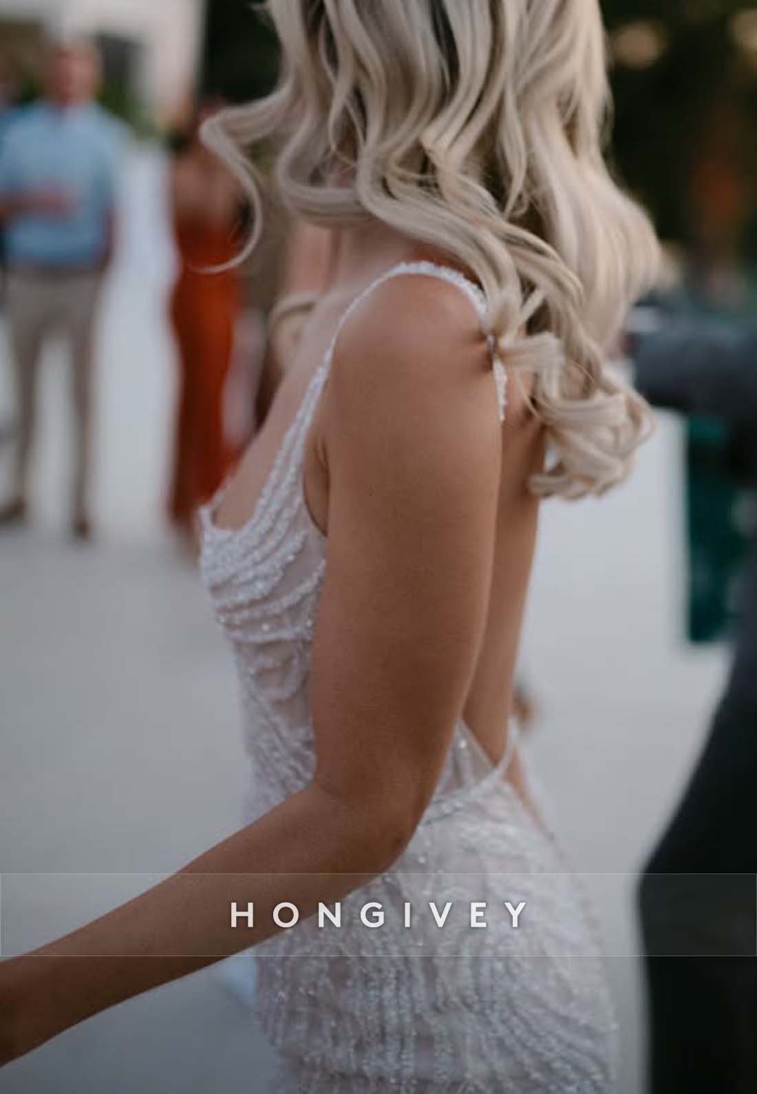 Backless Regular Straps Sleeveless Sheath Square Beading Wedding Dresses