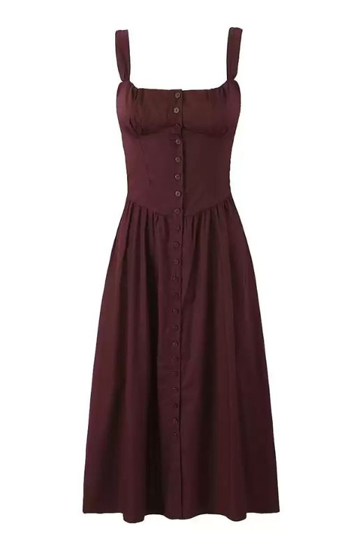 Talia Bodycon Midi Dress - Tan Brown - Fashionpara