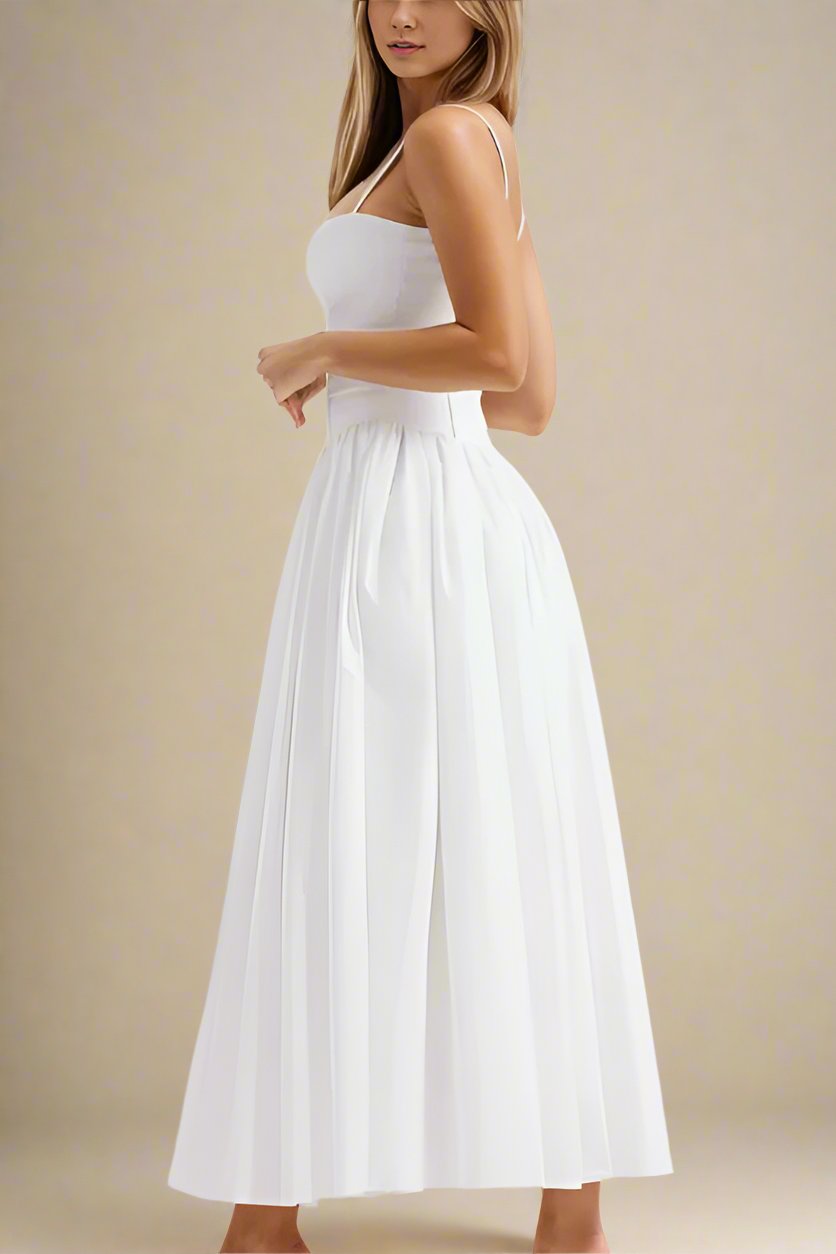 Tasmin Bodycon Midi Dress - Pearl White - Fashionpara