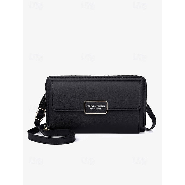 Bag Mobile Leather Crossbody PU Phone Wristlet