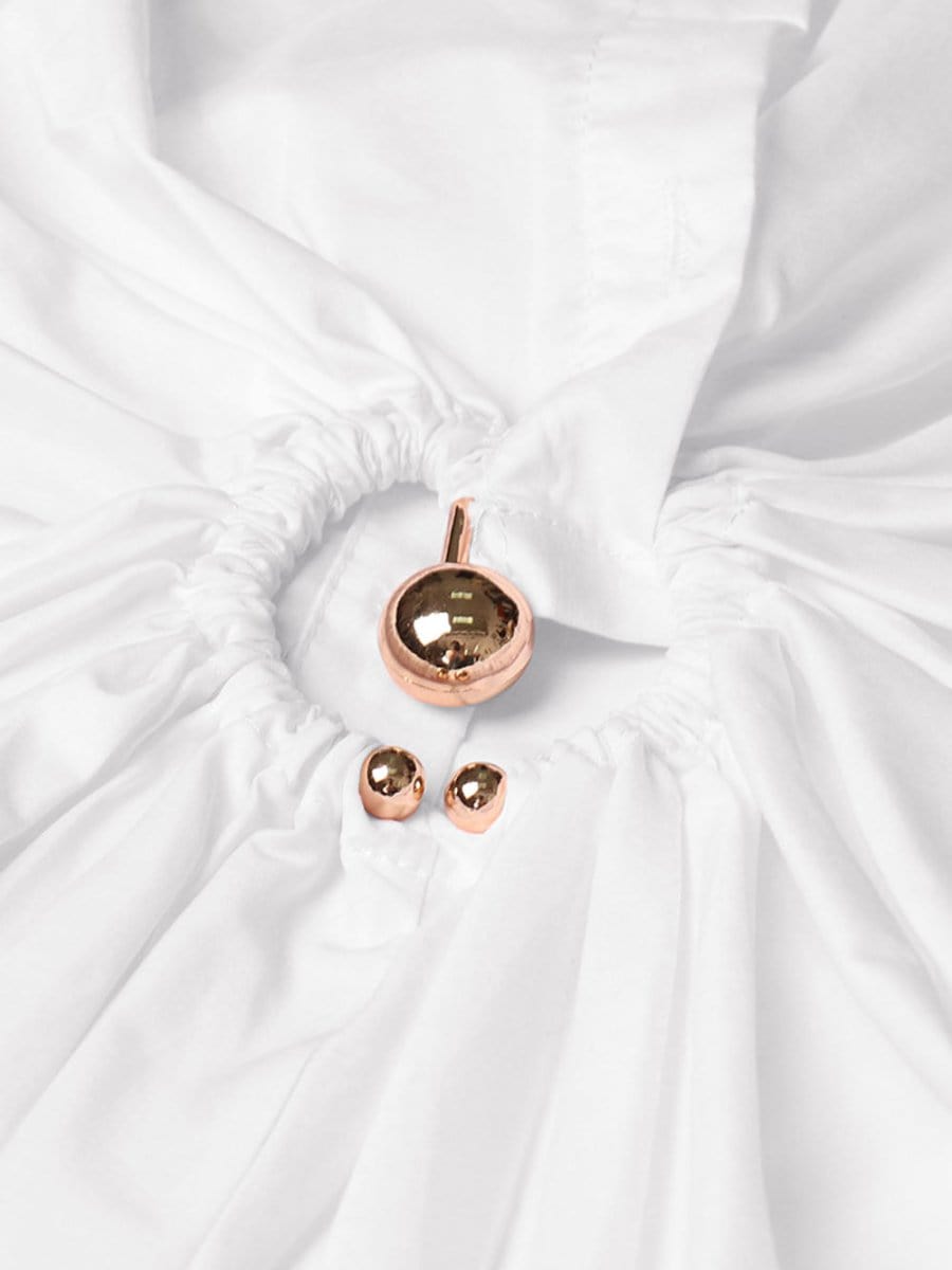 Button Mini Dress - Fashionpara