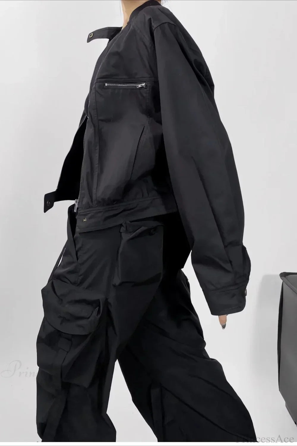 Techwear Utility Loose Casual Zip Jacket 5