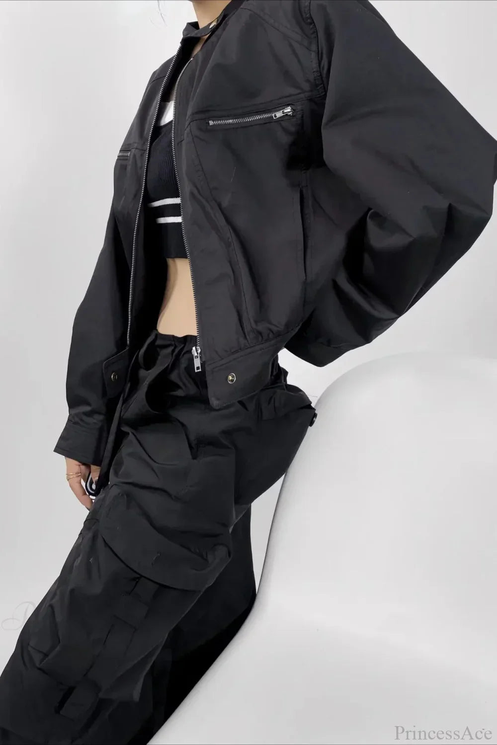 Techwear Utility Loose Casual Zip Jacket 6