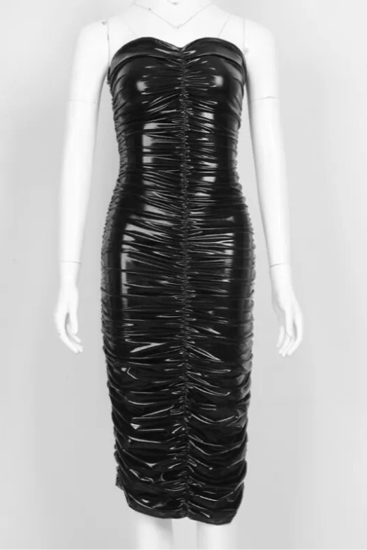 Terese Bodycon Wrap Dress - Classic Black - Fashionpara