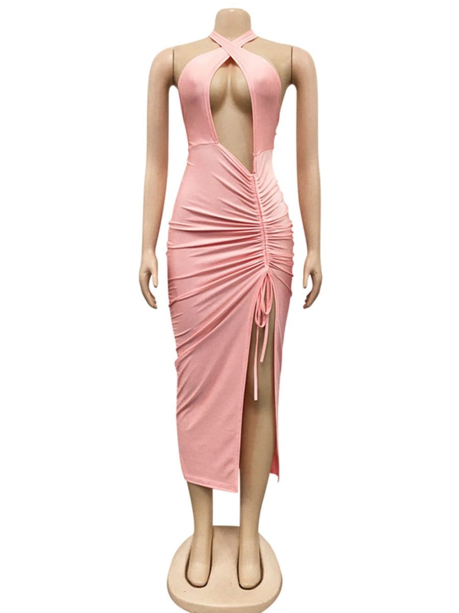 Backless Maxi Dress - Fashionpara