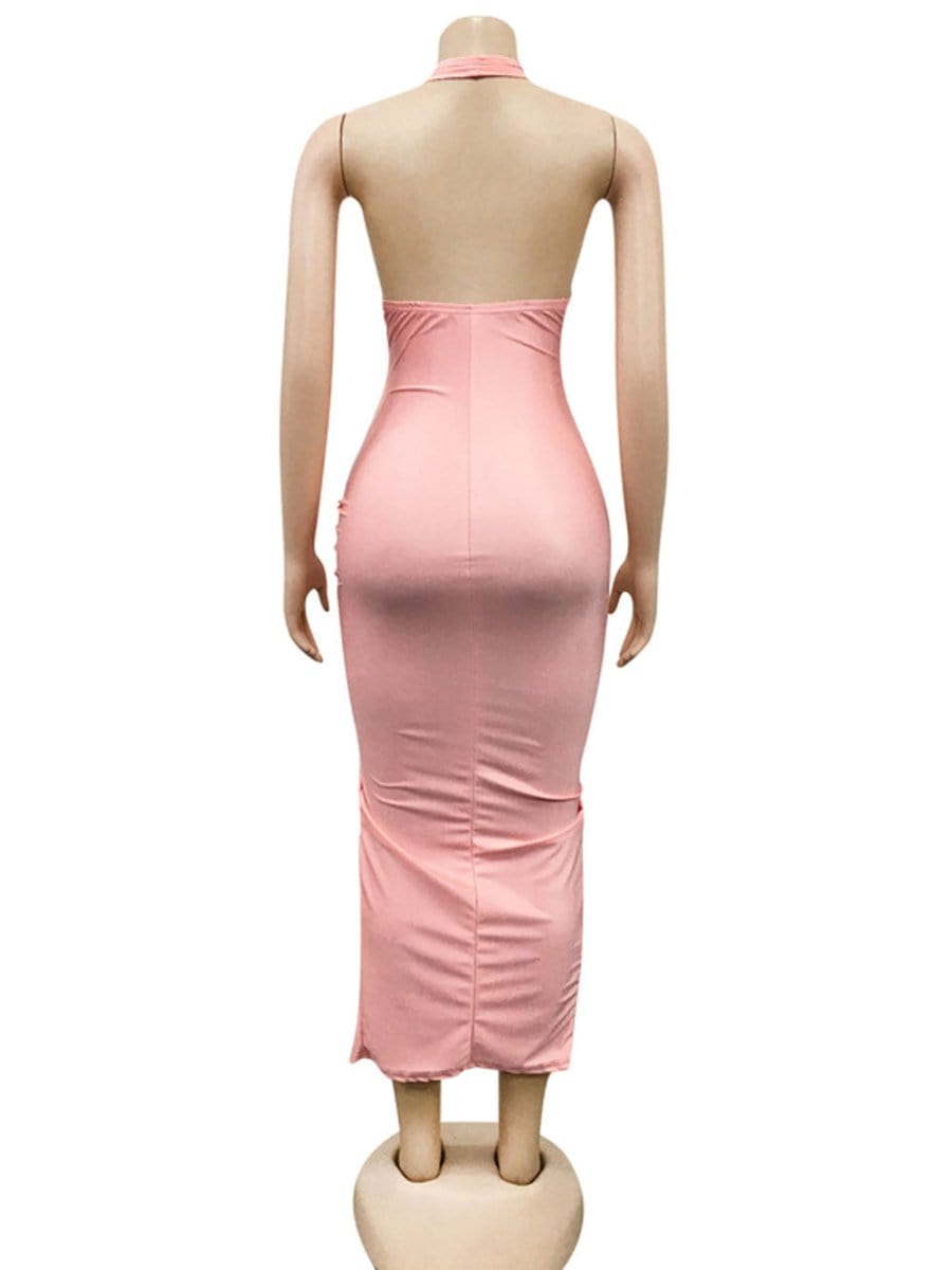 Backless Maxi Dress - Fashionpara