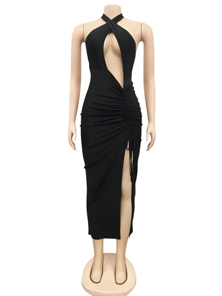 Backless Maxi Dress - Fashionpara