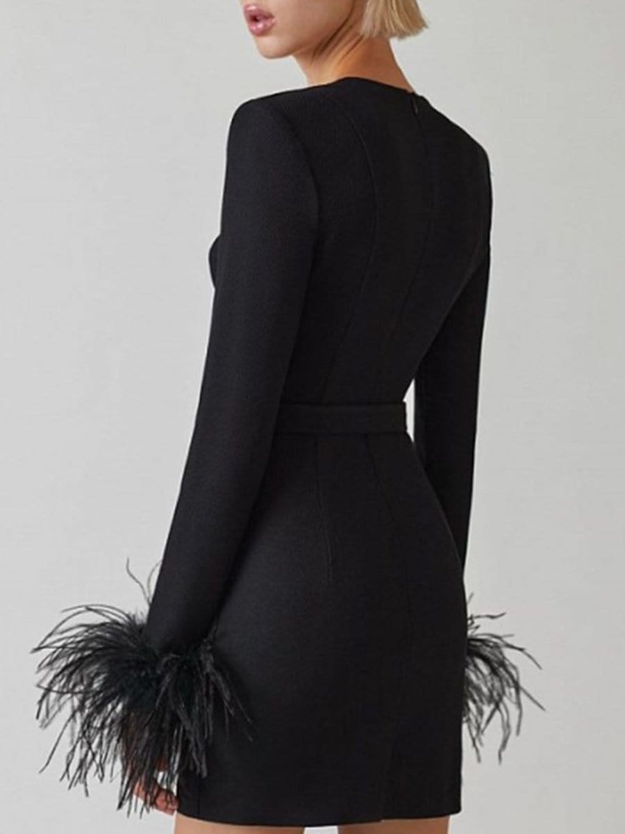 Feather Bodycon Mini