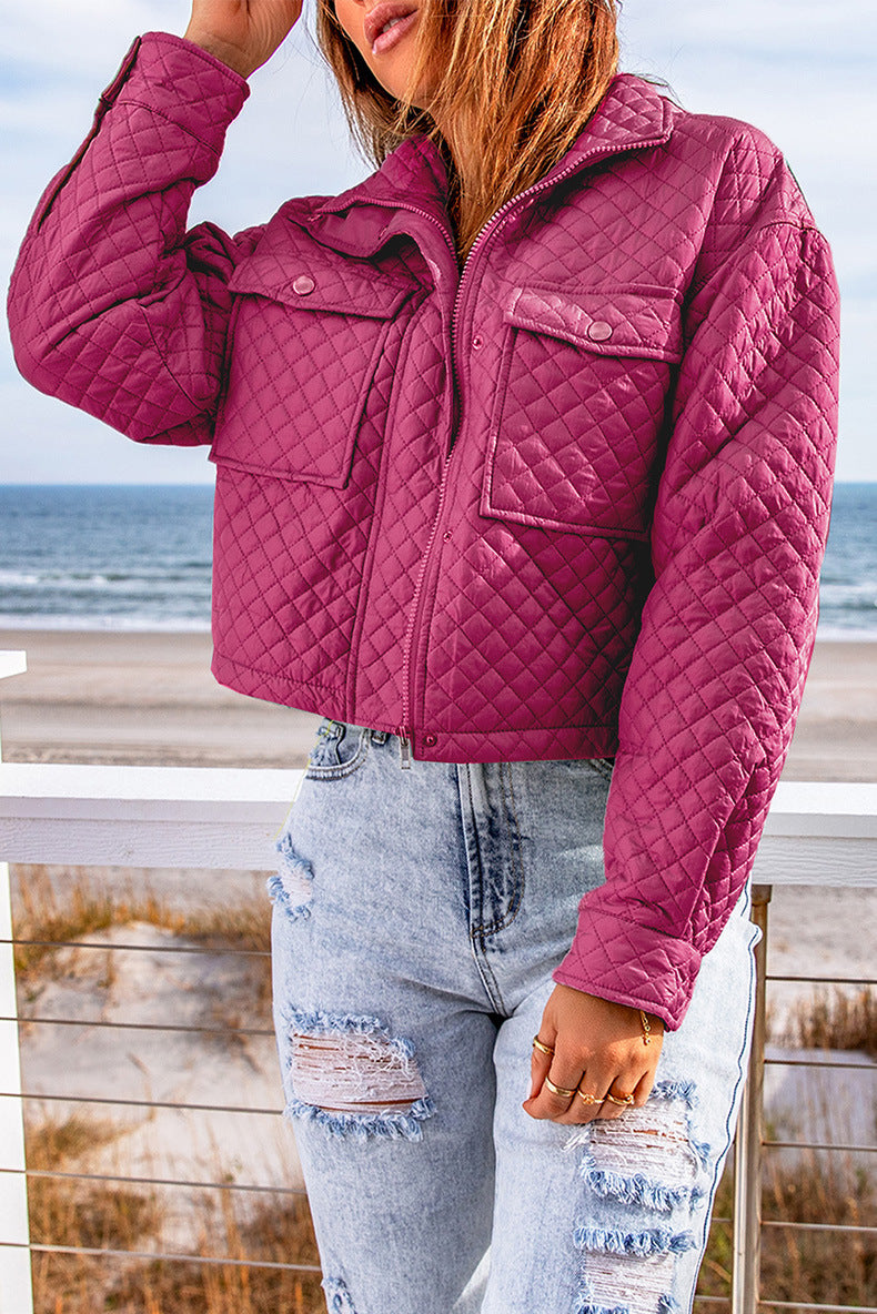 Cropped Quilted Jacket for Stylish Layering in Any Season