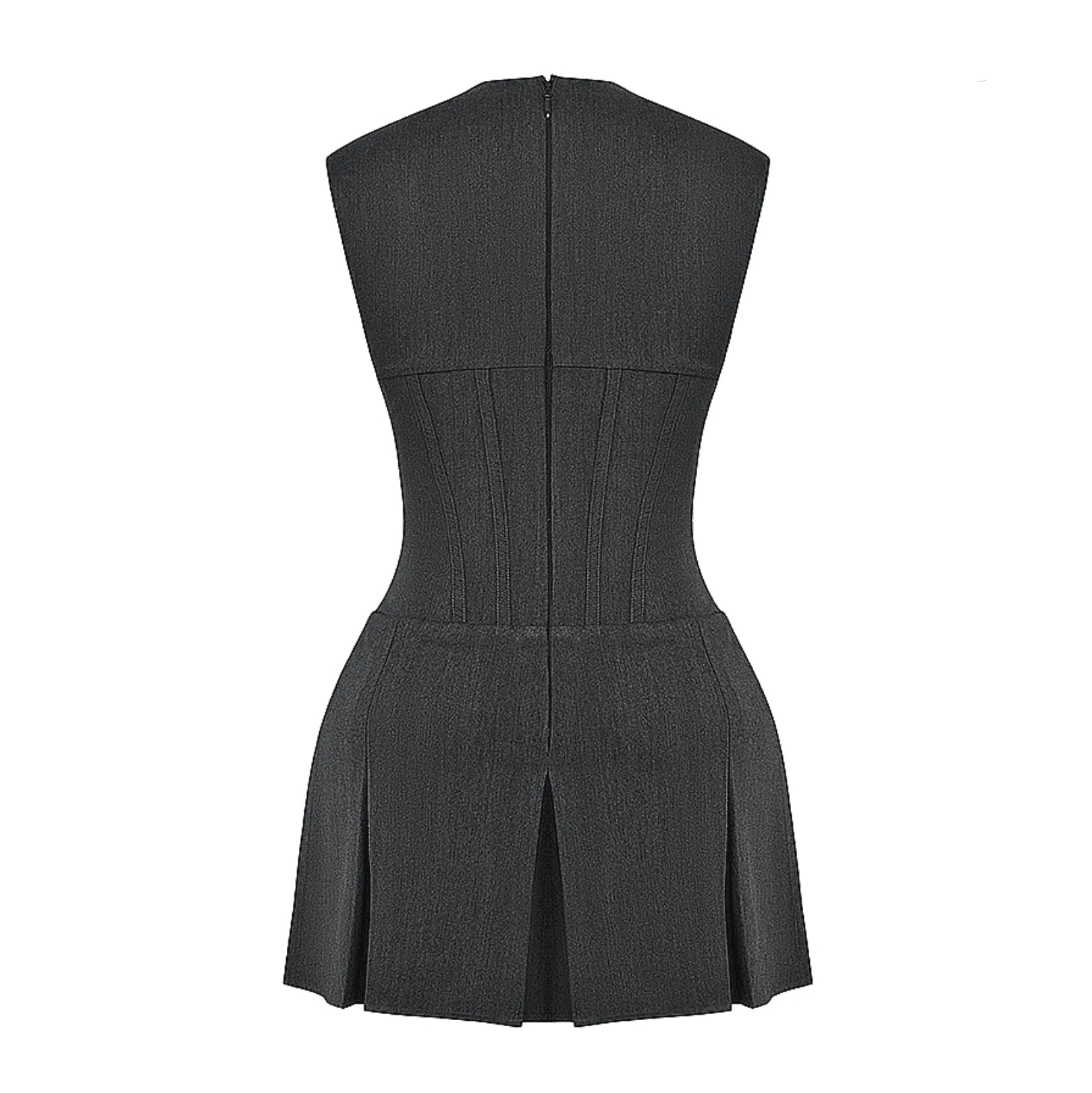 Timeless Crush Pleated Corset Mini Dress