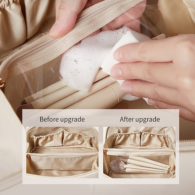 Cosmetic Makeup Handbag Leather PU Bag Travel