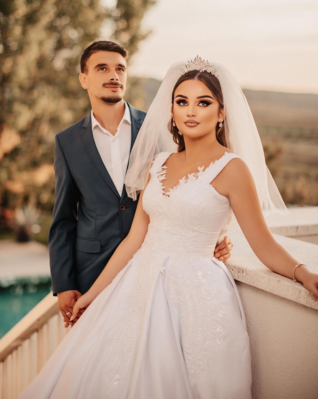 Trendy Floor-Length Sweetheart Spaghetti Strap Sleeveless A-Line Satin Wedding Gown with Beaded Details - Fashionpara