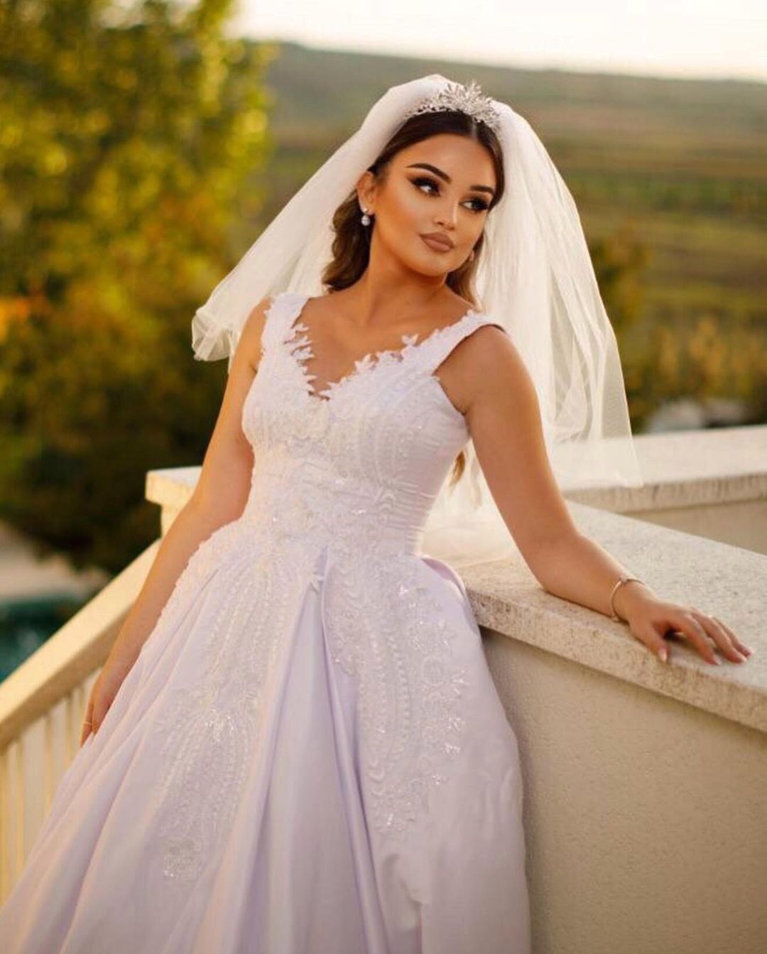 Trendy Floor-Length Sweetheart Spaghetti Strap Sleeveless A-Line Satin Wedding Gown with Beaded Details - Fashionpara