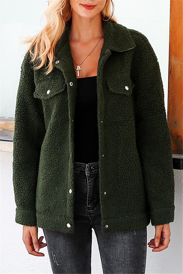 Luxurious Furry Lamb Wool Coat for Effortless Style