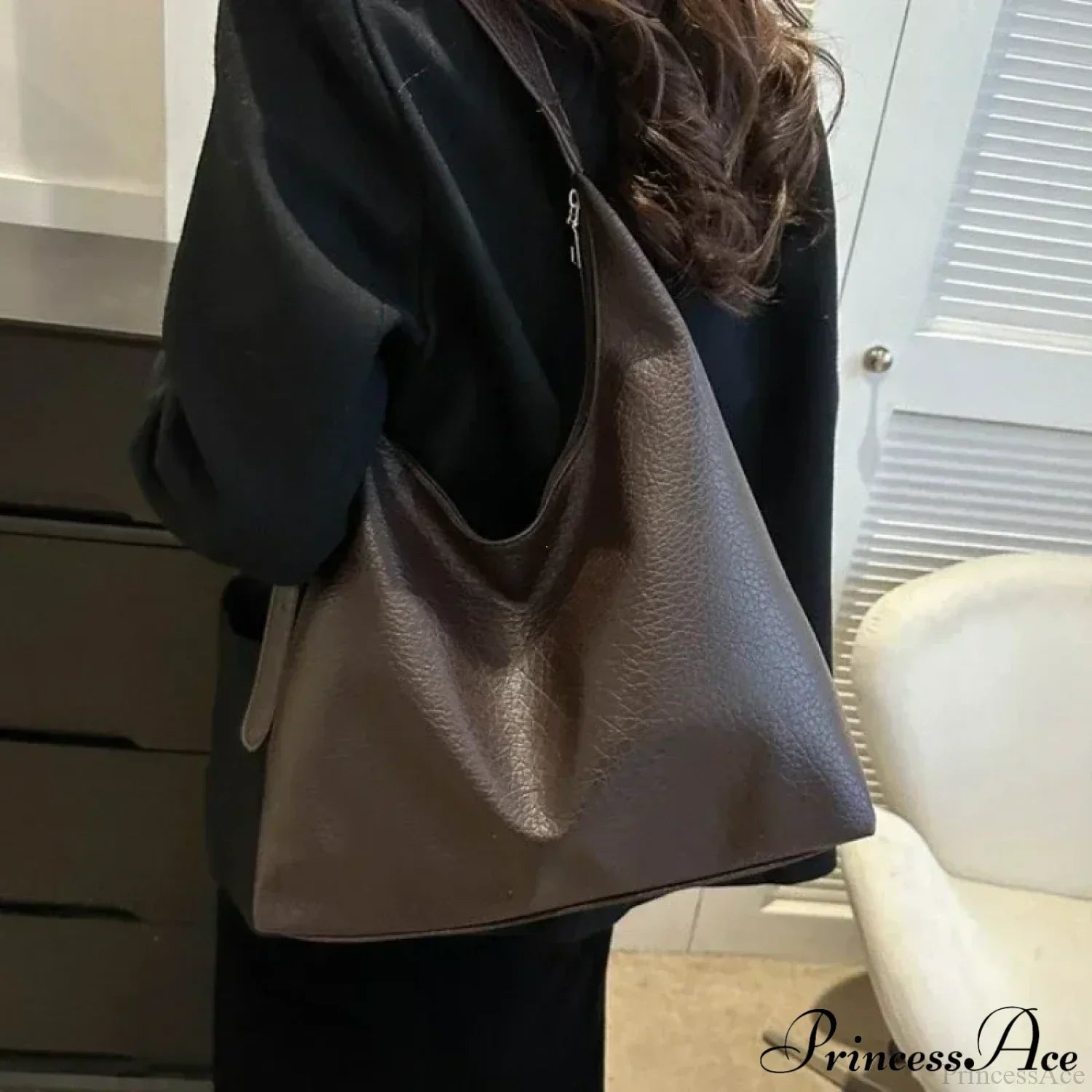 Trendy Leather Tote Shoulder Bag