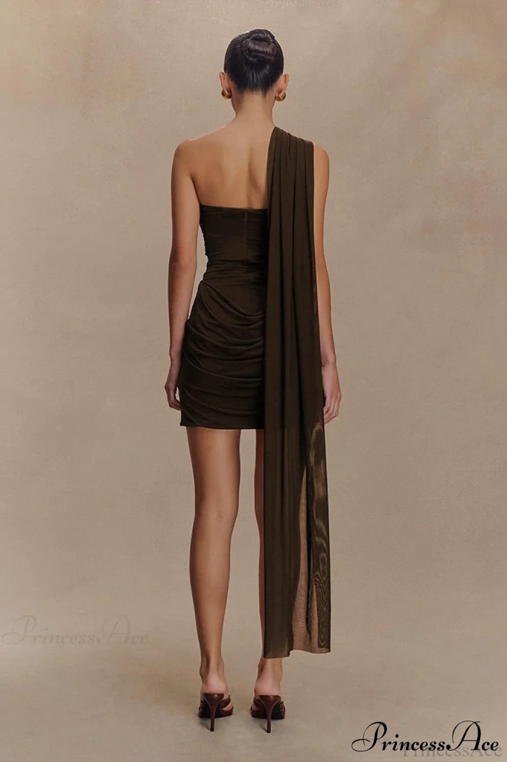 Tulle Sash Strapless Bodycon Party Dress - Fashionpara