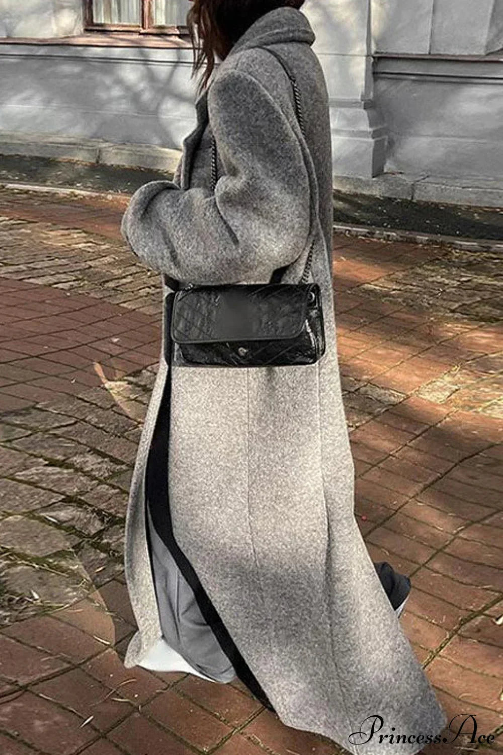 Tweed Collared Single Breasted Chic Overcoat