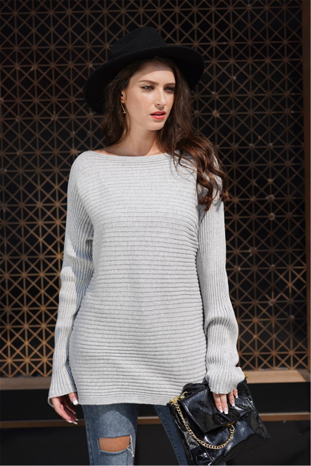 RadyRin Under The Weather Black Knit Sweater for Comfort