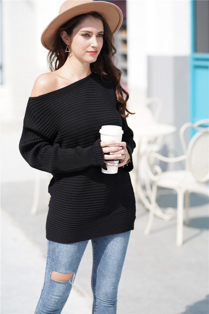 RadyRin Under The Weather Black Knit Sweater for Comfort