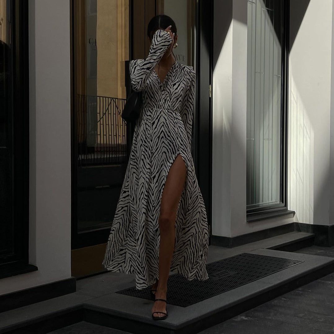 Feather-Hem Crew Neck Sleeveless Shift Midi Dress 2