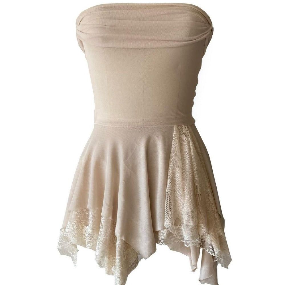 Sheer Mesh Square Neck Long Sleeve Open Back Mini Dress 9