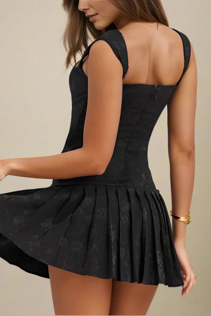 Veronica Bodycon Mini Dress- Classic Black - Fashionpara