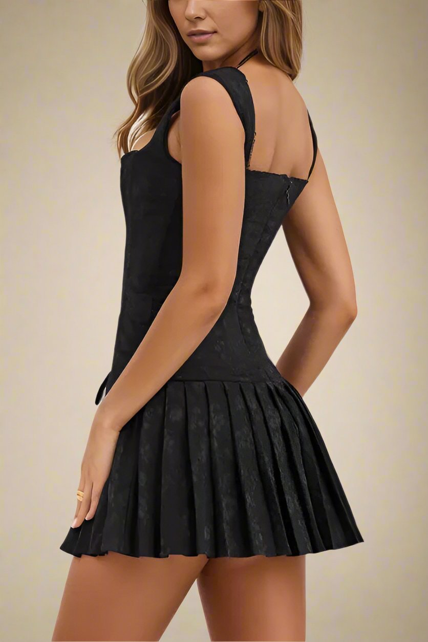 Veronica Bodycon Mini Dress- Classic Black - Fashionpara